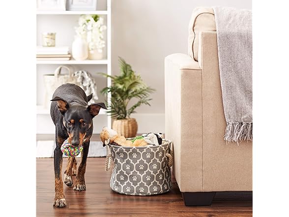 Bone Dry Pet Storage Paw Print Bin
