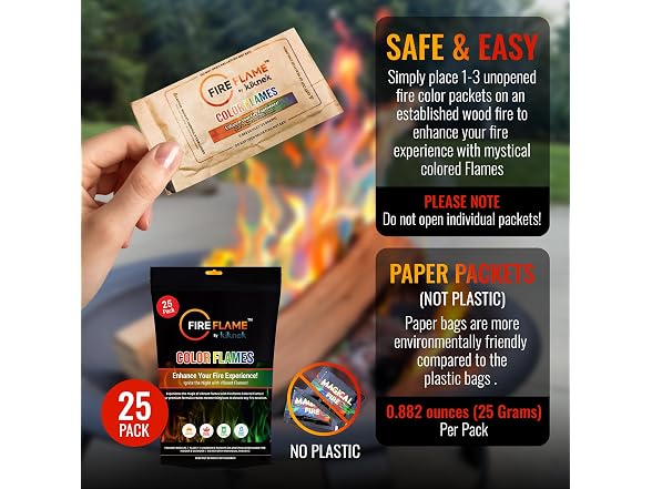 Fireflame Color Changing Packets 60Pk