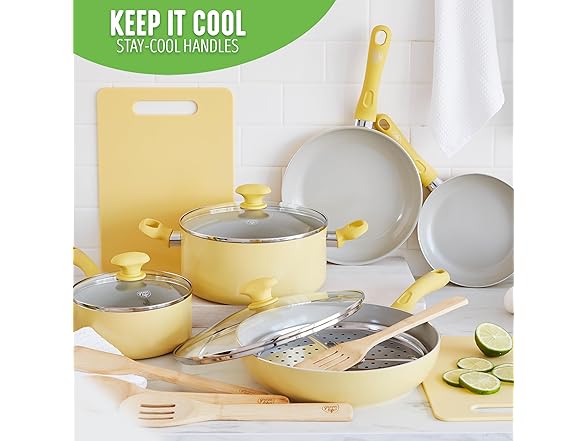 GreenLife Ceramic 15 Pc Cookware Set