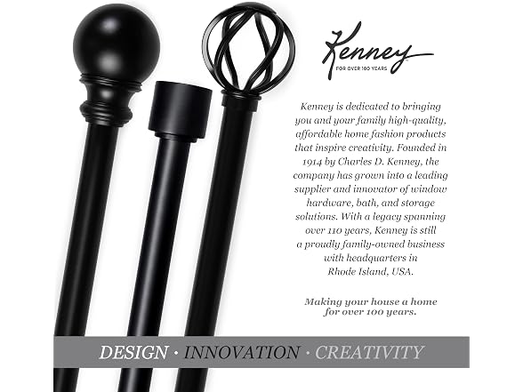 Kenney PiecePerfect - Cage Multipart Decorative Curtain Rod