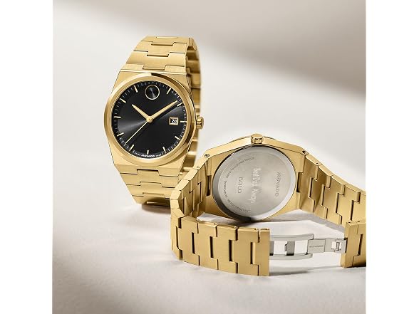 Movado Men's Quest Swiss Quartz Ionic Gold Watch