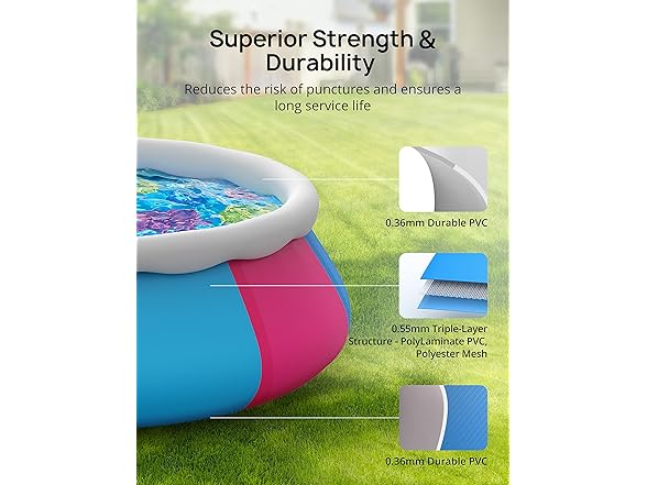 EVAJOY 10ft x 30in Above Ground Swimming Pool