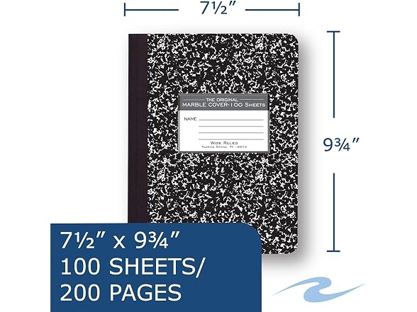 ROARING SPRING Hard Cover Composition Notebook