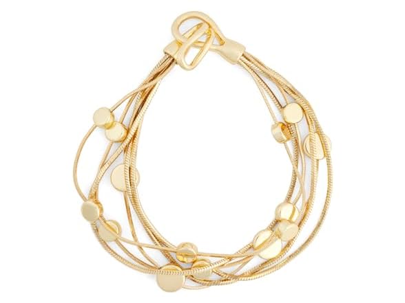 Napier Gold multi row soft flex bracelet
