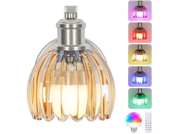 Amber & Brushed Nickel