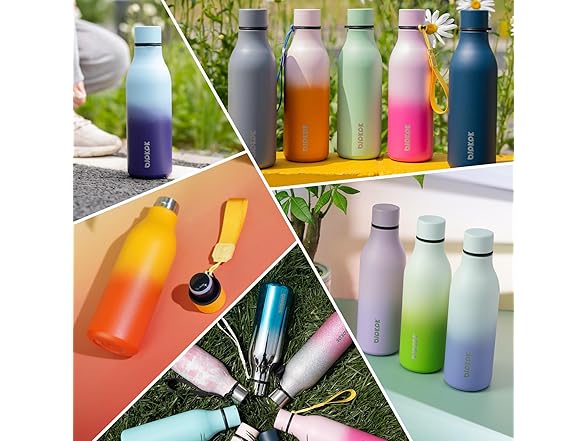 BJPKPK Insulated Water Bottles, 18 oz Lilac Elegance