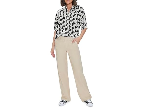 Forever 21 Straight-Leg Twill Pants