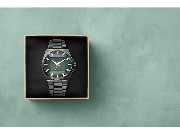 Geoffrey Beene Mens Watch Green Dial