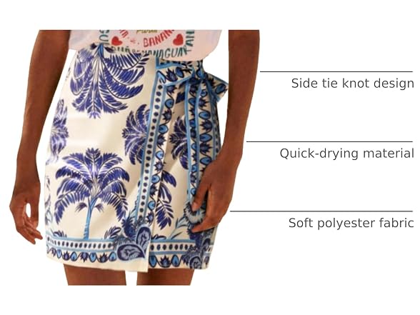 Talakeno Summer Floral Wrap Skirt
