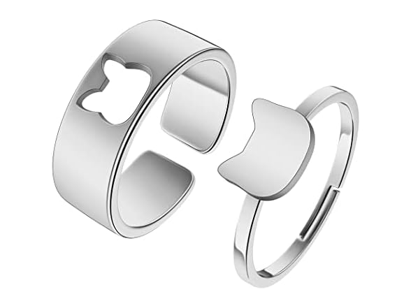 Matching Cute Animals Promise Rings