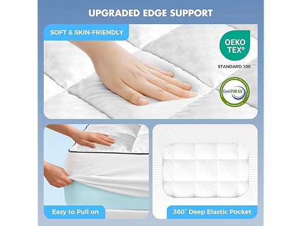 Dual Layer Memory Foam Mattress Topper