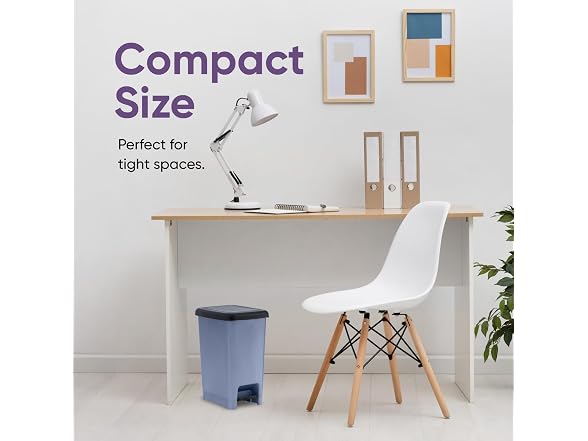 Superio 2.5 Gal Step-On Can Grey/Black