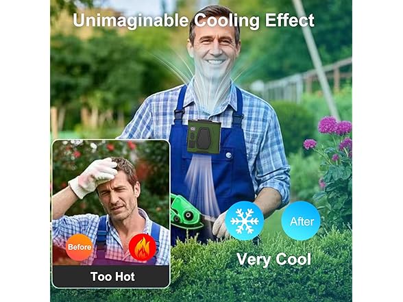 Beefull W0568 10000mAh Portable Waist Fan Green
