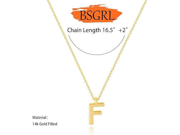 BSGRL Initial necklace-"F"