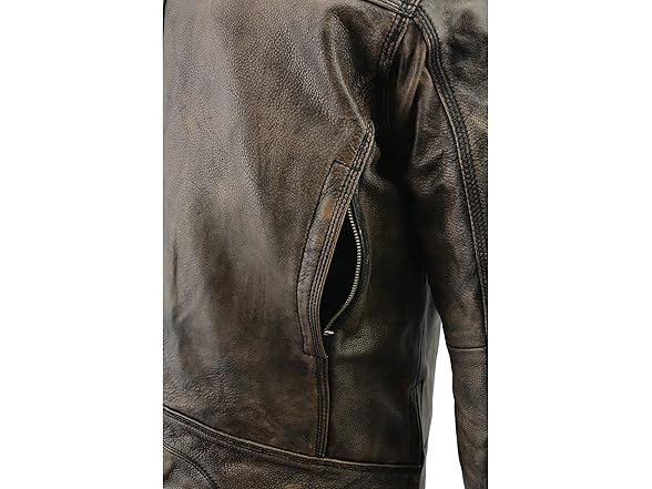 Milwaukee Leather Men's Distressed Brown Leather Scoot