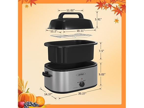 Sunvivi 26 Quart Roaster Oven