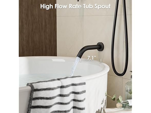 Gabrylly Shower System w/ Tub Spout, 3-Way Shower Valve