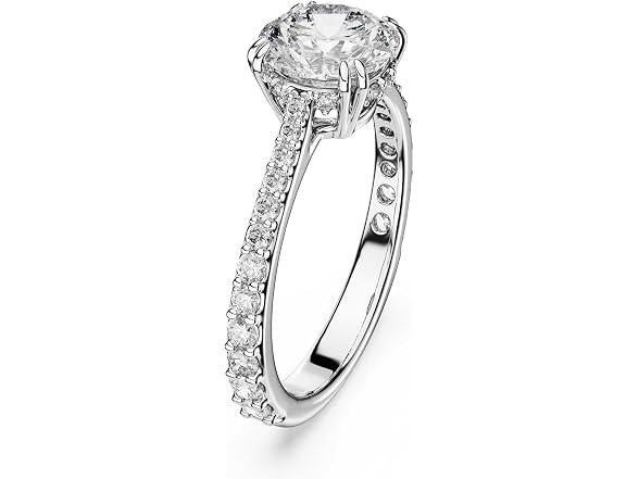 Swarovski Stilla Cocktail Ring, Round (Size 50)
