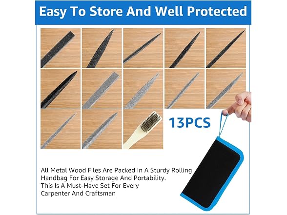 IFQIFQ CON-92 13Pcs Mini Metal Rasp