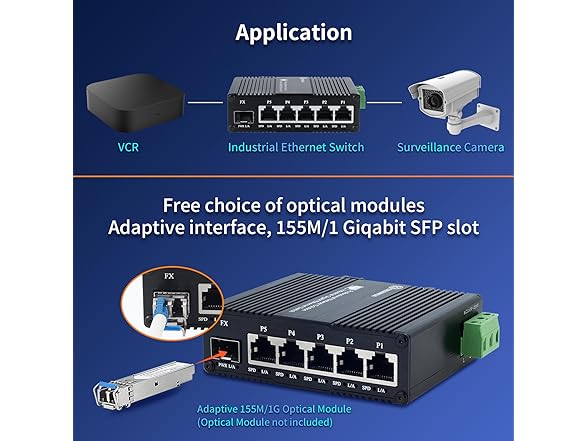 ENIANHUA Mini Industrial 5 Port Switch
