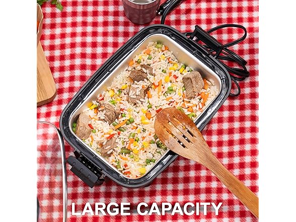 Zone Tech CT0008 12V Personal Roaster with Glass Lid Black