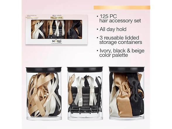 Conair Scunci by Conair 125 Piece Hair Accessories Set