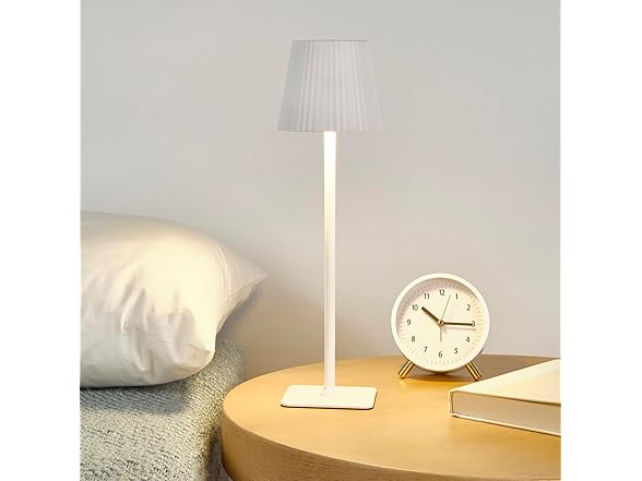 Mikasa 14.8-Inch White Rechargeable LED 