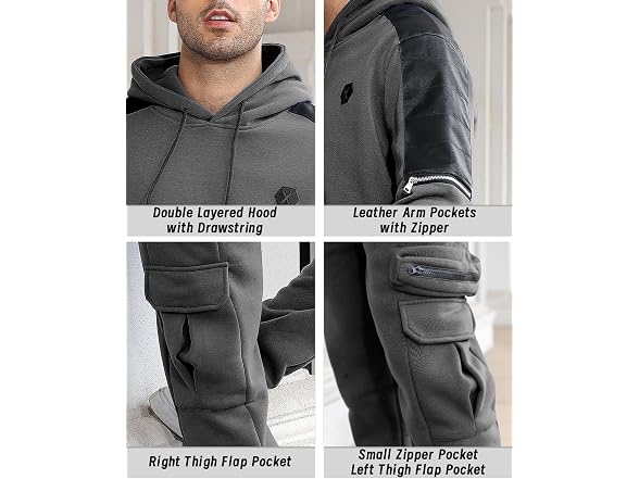 VoLIta Men (L) Tracksuit Piece Hoodie Athletic Set