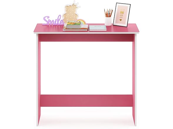 FURINNO Simplistic Study Table, Pink, 15