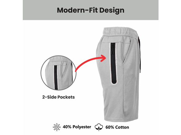 5Pk Mens T/F Performance Shorts
