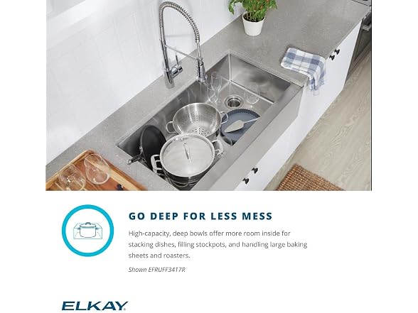 Elkay 16 Gauge Stainless Steel 35-7/8" Farmhouse Sink Kit