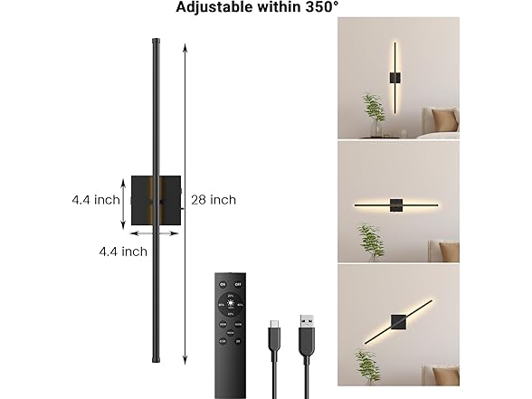Cuguords Battery Operated Wall Sconce