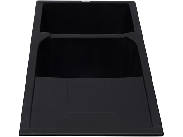 ALFI brand AB4620DI-BLA Black 46" Double Bowl Gran