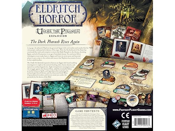 Asmodee Eldritch Horror Under the Pyramids Board