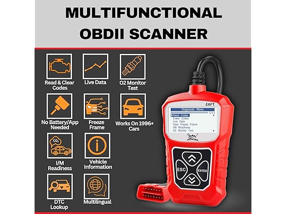 EAF1 OBD2 Car Scanner - Professional