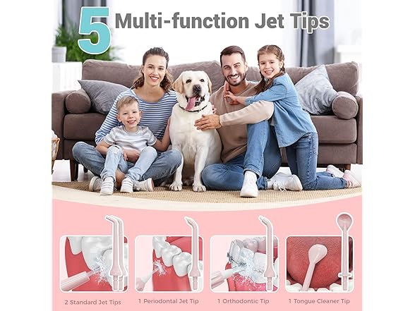 Pink Cordless Water Flosser