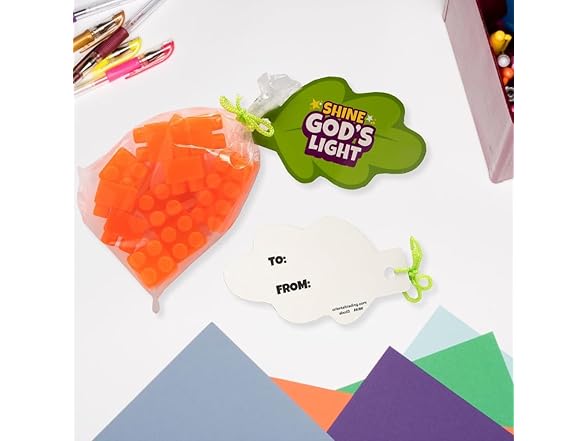 Engaging Christian Pumpkin Building Bricks Handout with Card
