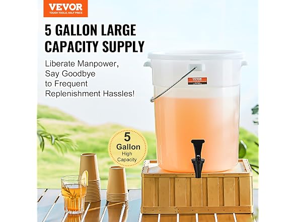 Beverage Dispenser, 5 Gallon Drink Dispensers