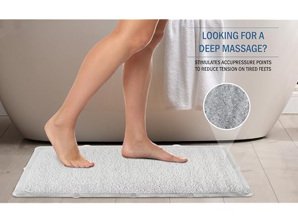 Splash Home Loofa Bathtub Non-Slip Mat