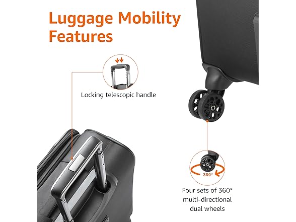 Amazon Basics 17" Carry-On Softside Luggage