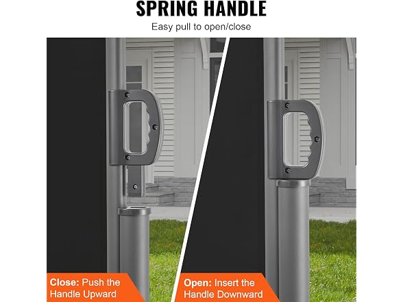 Retractable Side Awning, 71''x 118'' Aluminum