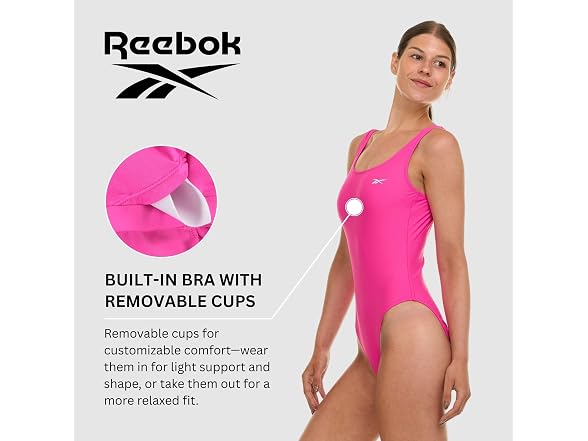 Reebok Womens One-Piece  Swimsuit