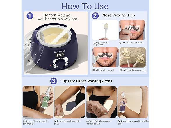 BLITZWAX Brazilian and Bikini Waxing Kit