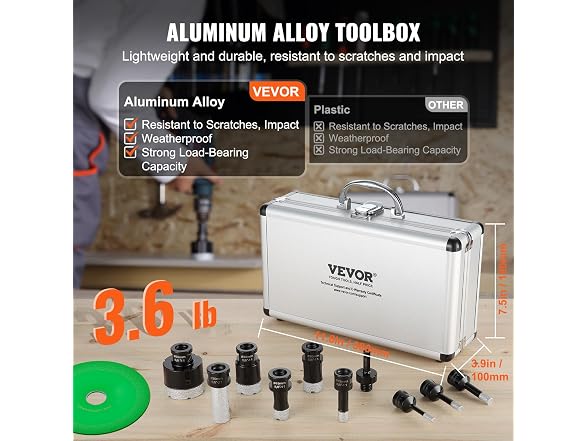 Diamond Core Drill Bit Set, 8 PCS