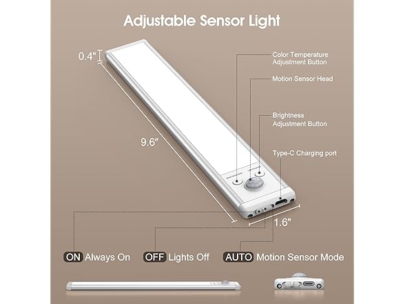 (5 Pack) Chasesun 9.6inch Under Cabinet Lights
