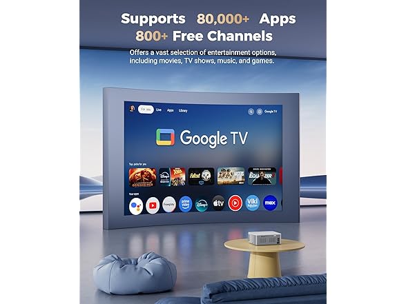 CiBest Google TV Projector 4K Support