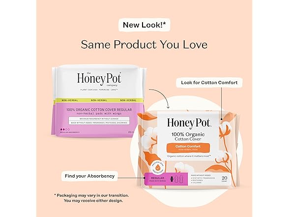 Honey Pot Regular Pads 20ct