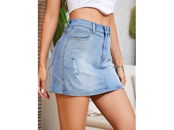 LOLILRSD Women's Denim Mini Skort