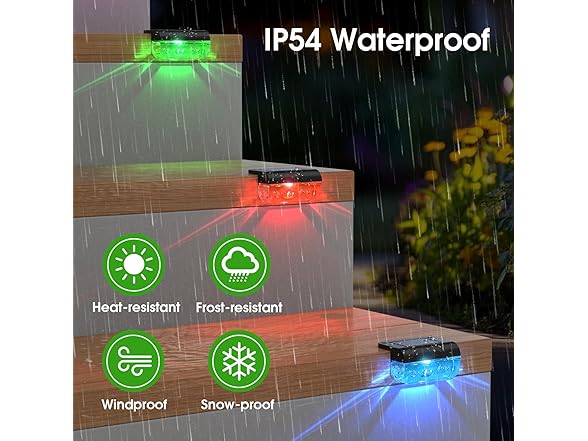 RGB Solar Deck Lights 16 Pck