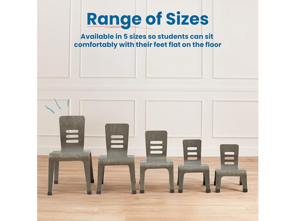 ECR4Kids Bentwood Chair, 8in Seat Height 2-Pack